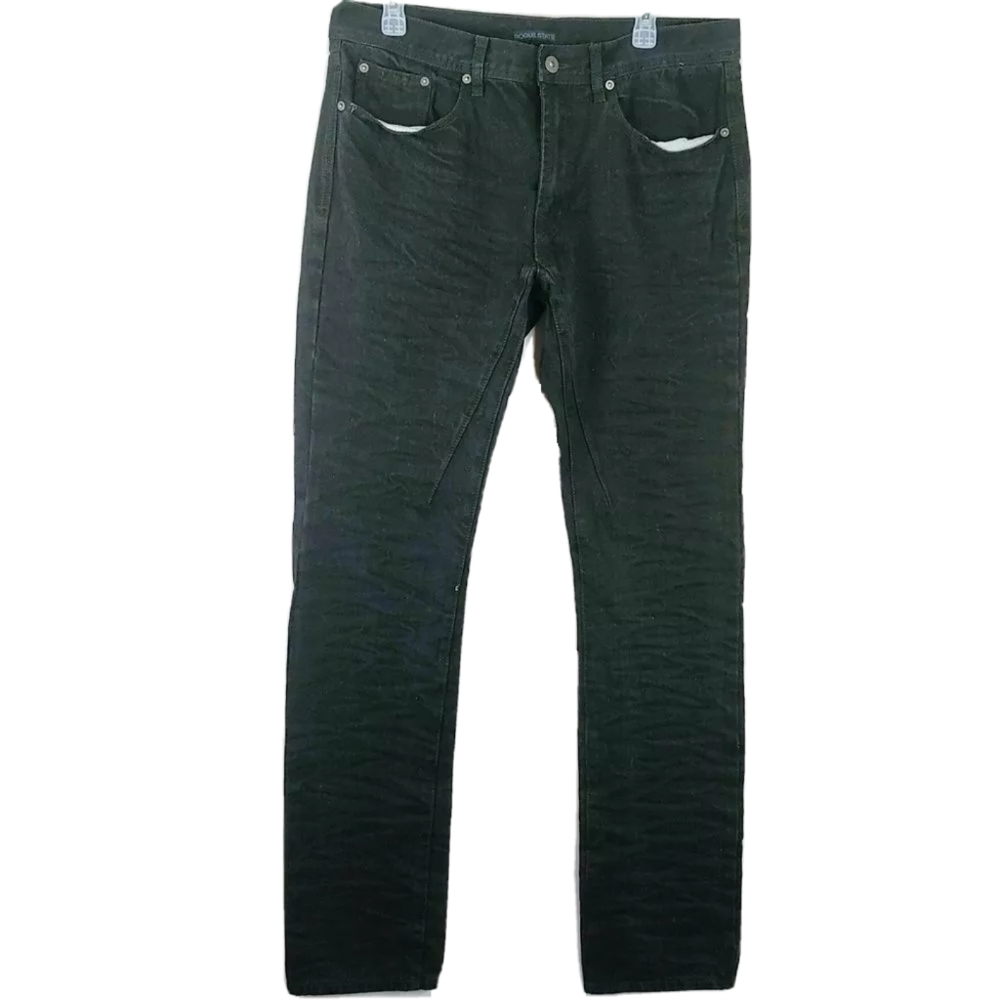 Rogue State Mens Black Skinny Jeans size 34